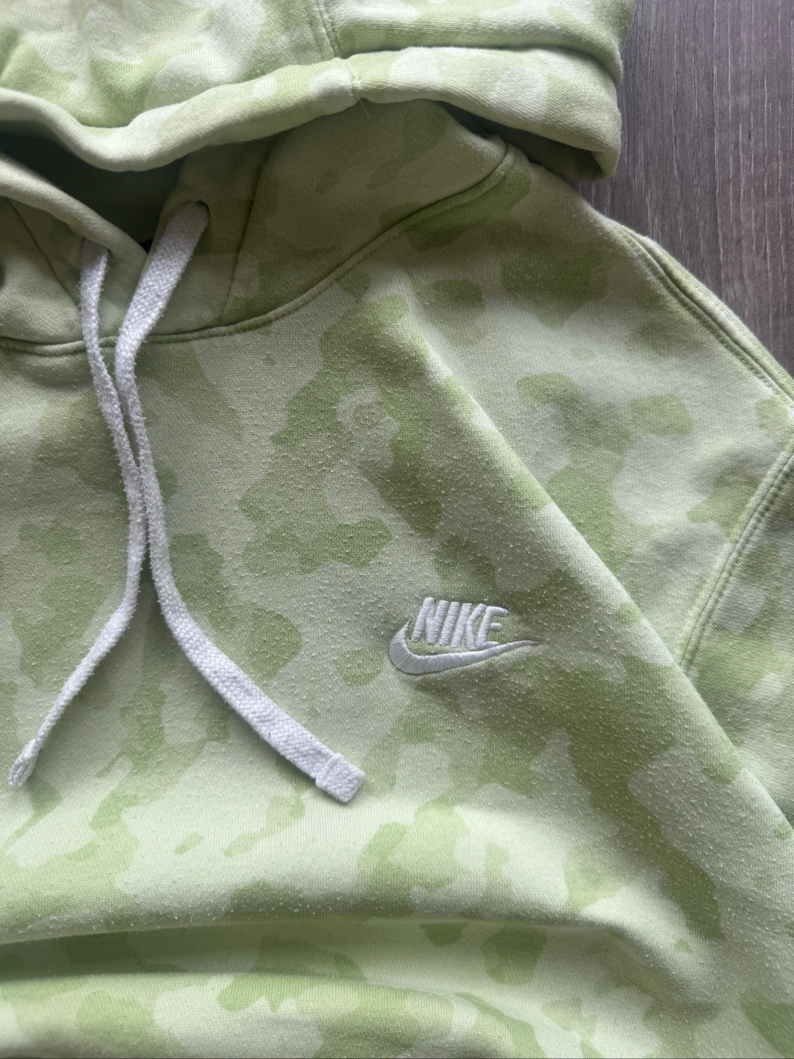 Nike Tie-Dye Hoodie Groene Pullover Geborduurd Logo Streetwear Maat M – photo 5